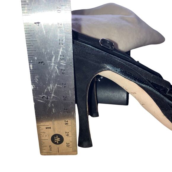 Manolo Blahnik Black Strappy High Heel T Strap Sandal with Dust Bag-size 38.5 - Picture 10 of 10